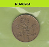 S8-RED-0928 Italië 20 LIRE 1957 ZFr KM97.1