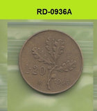 S8-RED-0936 Italië 20 LIRE 1958  ZF KM97.1
