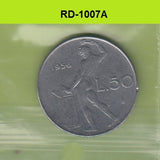 S8-RED-1007 Italië 50 LIRE 1956 ZF KM95.1