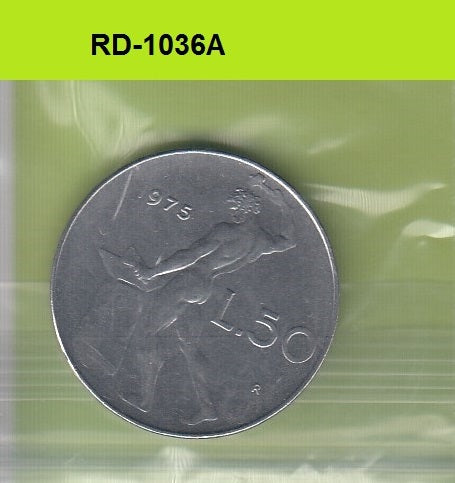 S8-RED-1036 Italië 50 LIRE 1975 ZF KM95.1