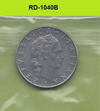 S8-RED-1040 Italy 50 LIRE 1976  VF KM95.1