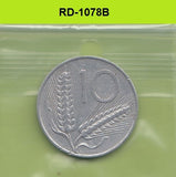 S8-RED-1078 Italy 10 LIRE 1953  VF KM93