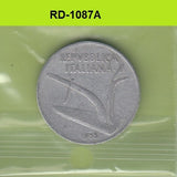 S8-RED-1087 Italy 10 LIRE 1955  VF KM93