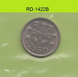 S8-RED-1422 Portugal 2 1/2 ESCUDO 1975  XF KM590