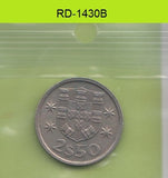 S8-RED-1430 Portugal 2 1/2 ESCUDO 1977 XF KM590