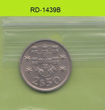 S8-RED-1439 Portugal 2 1/2 ESCUDO 1979 UNC KM590