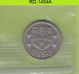 S8-RED-1454 Portugal 2 1/2 ESCUDO 1983  XF KM590