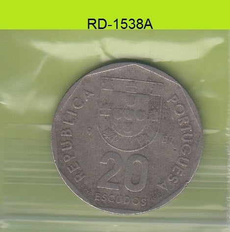S8-RED-1538 Portugal 20 ESCUDOS 1987 ZG KM634.1