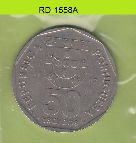 S8-RED-1558 Portugal 50 ESCUDOS 1987  VF