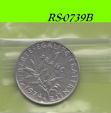 S8-RES-0739 Frankrijk 1 FRANC 1974  VF KM925.1