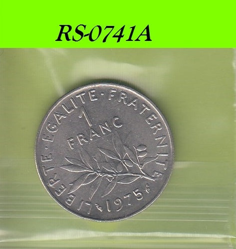 S8-RES-0741 Frankrijk 1 FRANC 1975  VF KM925.1