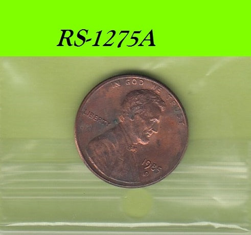 S8-RES-1275 Verenigde Staten 1 CENT 1985 D XF/UNC KM201b