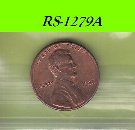 S8-RES-1279 Verenigde Staten 1 CENT 1986  XF/UNC KM201b