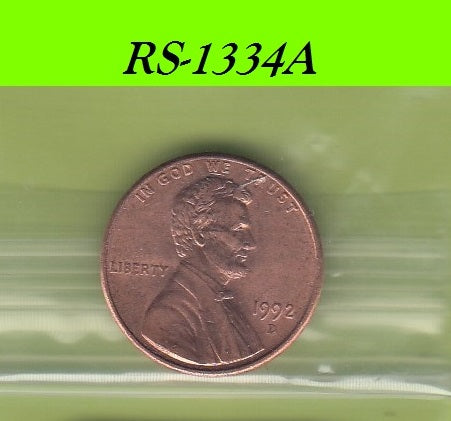 S8-RES-1334 Verenigde Staten 1 CENT 1992  XF/UNC KM201b
