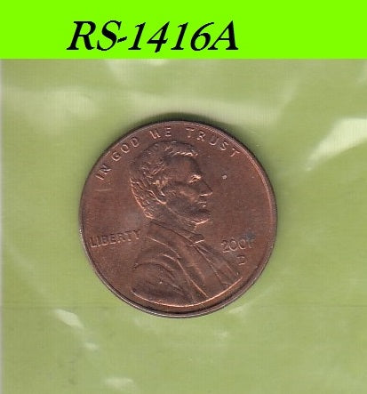 S8-RES-1416 Verenigde Staten 1 CENT 2001 D XF/UNC KM201b
