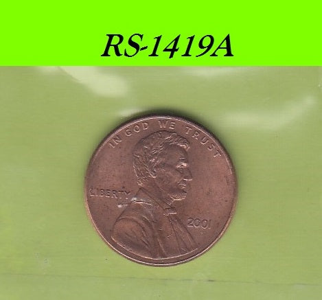 S8-RES-1419 Verenigde Staten 1 CENT 2001  XF/UNC KM201b