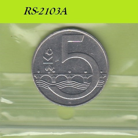 S8-RES-2103 Tsjechië 5 KORUN 1993  XF/UNC KM8