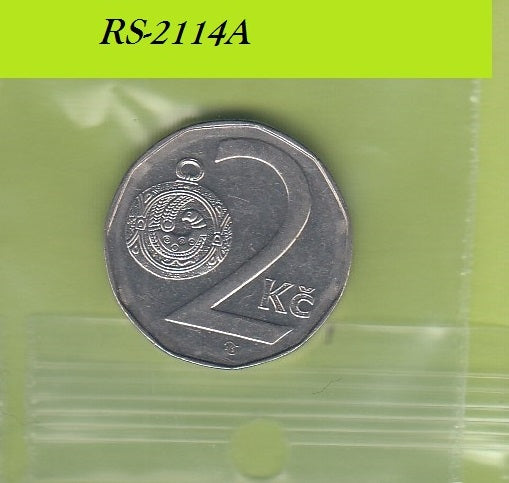 S8-RES-2114 Tsjechië 2 KORUN 1993  XF/UNC KM9