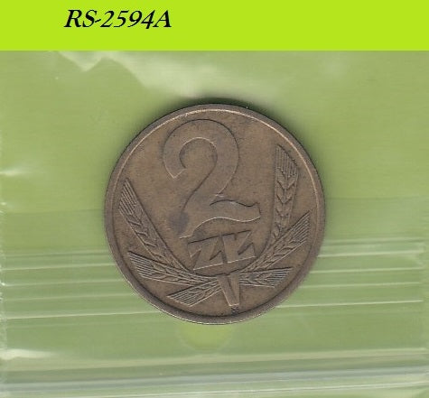 S8-RES-2594 Polen 2 ZLOTTY 1976  VF Y80.1