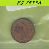 S8-RES-2655 Ierland 1/2 PENNY 1971  VF KM19