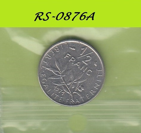 S8-RES-2876 Frankrijk 1/2 FRANC 1971 ZG KM931.1