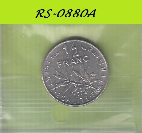 S8-RES-2880 Frankrijk 1/2 FRANC 1972  VF KM931.1