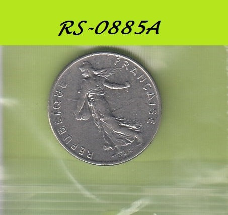 S8-RES-2885 Frankrijk 1/2 FRANC 1977  VF KM931.1