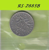 S8-RES-2885 Frankrijk 1/2 FRANC 1977  VF KM931.1