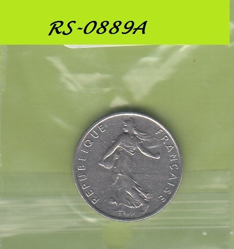 S8-RES-2889 Frankrijk 1/2 FRANC 1976  VF KM931.1