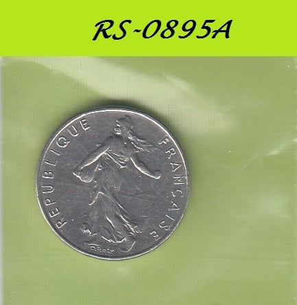 S8-RES-2895 Frankrijk 1/2 FRANC 1983  VF KM931.1