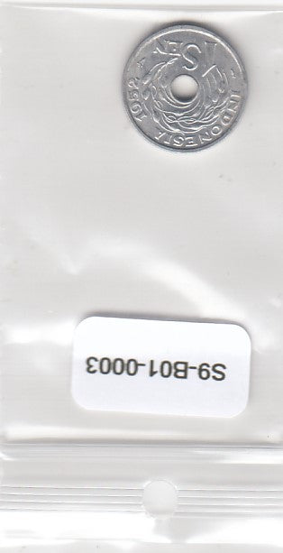 S9-B01-0003 Indonesia 1 Sen XF 1952 KM7