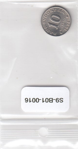 S9-B01-0016 Indonesia 10 Rupiah UNC 1971 KM33   FAO
