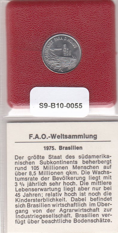 S9-B10-0055 Brasil 1 Centavo UNC 1975 KM585!!  FAO