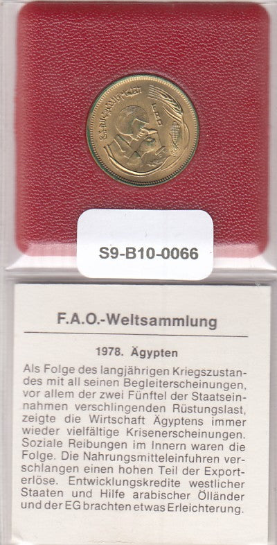 S9-B10-0066 Egypte 10 Milliemes UNC 1978 KM476 FAO