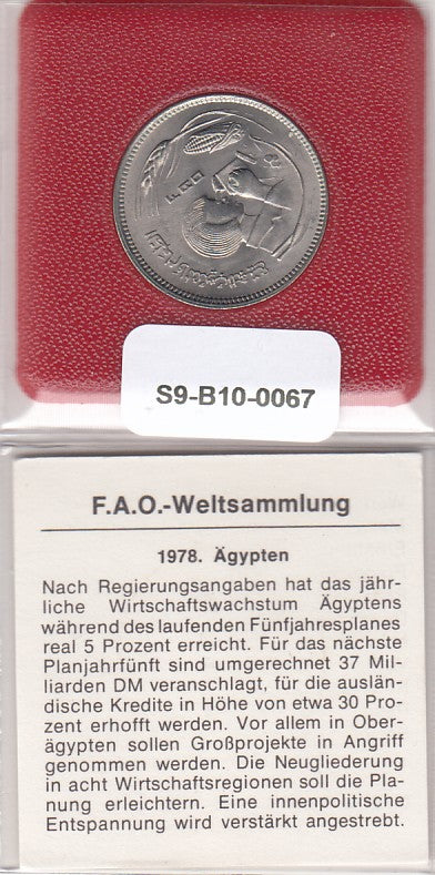 S9-B10-0067 Egypte 5 Piaster UNC 1978 KM478!! FAO