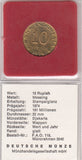 S9-B10-0084 Indonesia 10 Rupiah UNC 1974 KM38  FAO