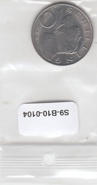S9-B10-0104 Austria 10 Schilling UNC 1991 KM2918