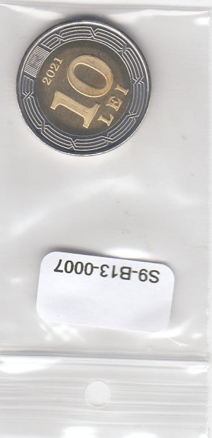 S9-B13-0007-M15 Moldova 10 Lei UNC 2021 KM196  National Bank of Moldova