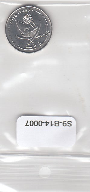 S9-B14-0007-M37 Qatar 25 Dirhams UNC 2016 KM83