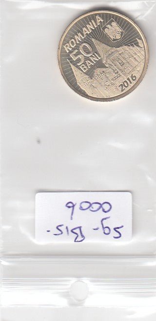 S9-B15-0006-M38 Romania 50 Bani UNC 2016 KM349  Hunedoara