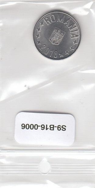 S9-B16-0006-M49 Romania 10 Bani UNC 2018 KM443