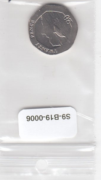 S9-B19-0006-M10 Gibraltar 20 Pence UNC 2020 KM1685 AA
