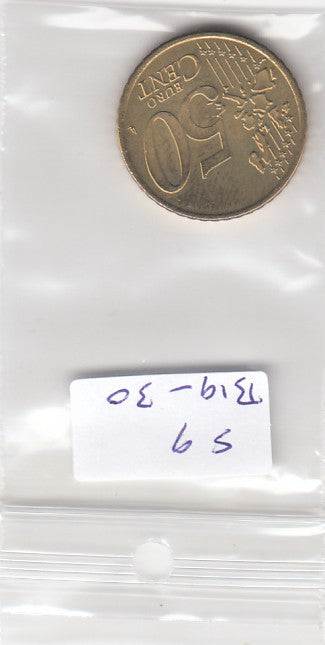 S9-B19-0030 Ierland 50 Cent UNC 2002 KM37
