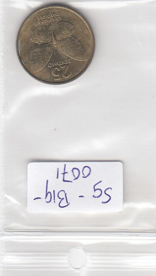 S9-B19-0071 Philippines 25 Sentimo VF  1990 KM241.1