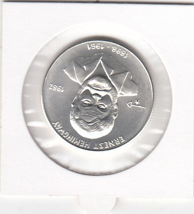 S9-B19-0240 Cuba 5 pesos UNC 1982 KM96   Ernest Hemingway RARE!!!