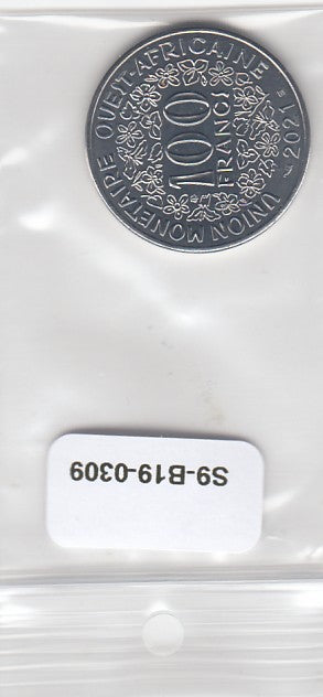 S9-B19-0309 Western African States 100 Francs CFA UNC 2021 KM19