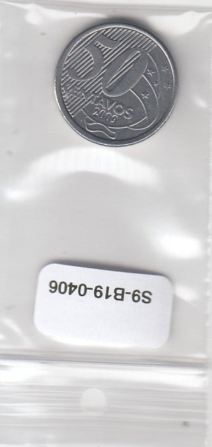 S9-B19-0406 Brazil 50 Centavos UNC 2009 KM651A