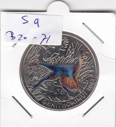 S9-B20-0071 Austria 3 Euro UNC 2022 KM3337   Ornithomimus