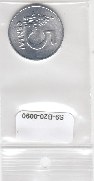 S9-B20-0090 Litouwen 5 Centai UNC 1991 KM87