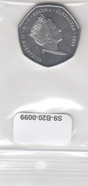 S9-B20-0099-M04 Gibraltar 50 Pence UNC 2020 KM1713   Skywalk